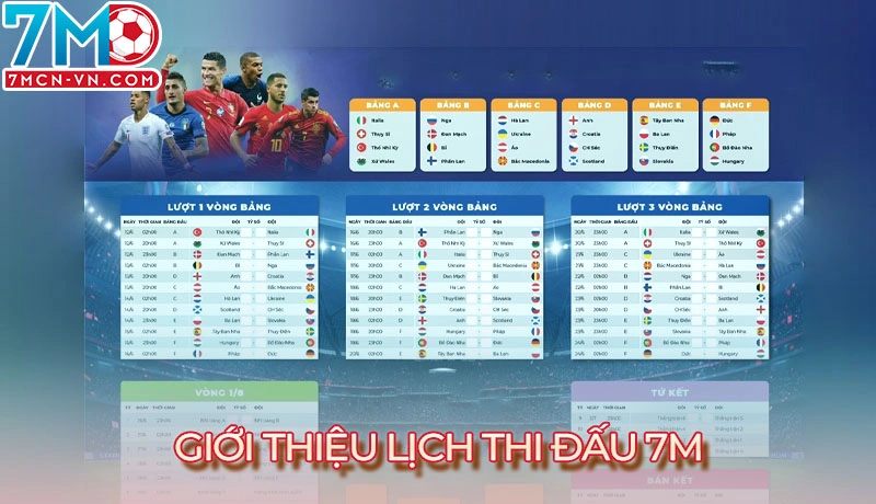 Lịch thi đấu 1 Giới thiệu lịch thi đấu 7m