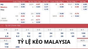 Tỷ Lệ Kèo Malaysia - Đặt Cược Nhanh, Trúng Thưởng Lớn
